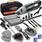 21PCS Car Detailing Kit Interior Cleaner - with Handheld Car Vacuum, Windshield Cleaning Tool, Detailing Brushes, Car Cleaning Supplies Kit for Women Men (Black) by Unknown