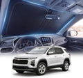 DMJN Front Windshield Sun Shade for Che-vrolet/Chevy Equinox (2018-2026), [Nano Ice-Crystal Coatings] UPF50+ Heat & UV Block, Protect Car Interior & Keep Cool, Flodable Steel-Ring Car Cover for Summer by DMJN
