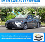 Front Windshield Sun Shade Custom Fit Compatible for ES300h ES350 ES250 2013-2017 Sunshade Foldable UV Ray Reflector Sun Visor Protector Accessories Shield Cover Reflective (for ES 2013-2017) - Image 2