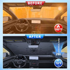 for Car Windshield Sunshade Umbrella 2022-2026 Hyundai Santa Cruz Custom Fit Windshield Sun Protector Cover 6-Layer Heat-Resistant Fabric, Ultra-Strong Fiberglass Frame (for 2022-2026 Santa Cruz) - Image 2