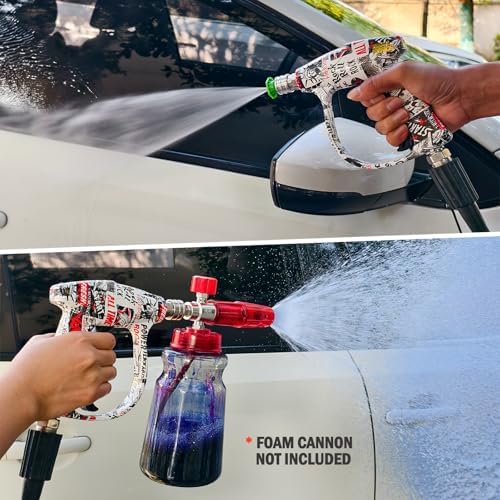Bear Force High Pressure Washer Gun 3000 PSI Max, Color Painted Power Washer Short Gun M22-ID14mm with 1/4” Quick Connector & 5 Spray Nozzles, Car Wash, Car Cleaning, Car Care Detailing - Image 2