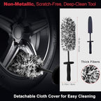 4PCS Wheel Detailing Kit Metal‑Free Scratch‑Free Rim Brush - Image 3