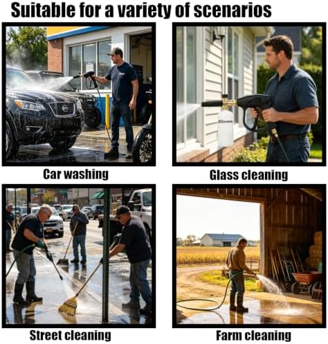 High Pressure Washer Gun with Foam Cannon, Car Wash Foam Gun with 1/4" Quick Connector, Pressure Washer Foam Cannon Kit with 5 Pressure Washer Nozzle Tips, 2 Adapter, 1 Liter - Image 5