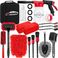 16Pcs Car Wash Cleaning Kit with Foam Gun Sprayer Detailing Brushes Windshield Cleaning Tool Rim and Tire Brush Towels Complete Interior Exterior Detailing Set for Car by GPUSFAK