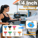 Pressure Washer Tips, Set of 7 Pressure Washer Nozzle Tips with Nozzle Holder, 1/4 Inch Quick Connect Power Washer Tips, 4000 PSI, Multiple Degrees Rinse Kit, Pressure Washer Accessories - Image 2