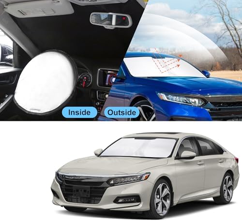 TINGLU Sun Shade for Honda Accord Sedan 2018-2022 Accessories Windshield Sun Shade Window Shade UV Rays Protection Sun Visor Cover with Steering Wheel Sunshade Storage Bag - Image 6