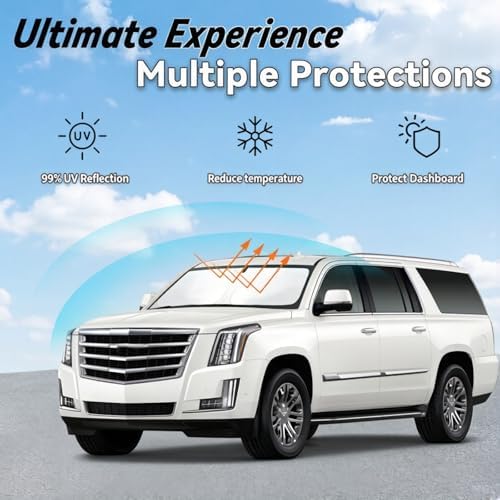Windshield Sunshades for Cadillac Escalade 2021-2026 Sun Shade - Image 3