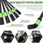 18Pcs Car Detailing Kit, Interior Car Cleaning Kit, Leather & Textile Car Interior Brush, Car Detailing Brush Set with Windshield Cleaning Tool Complete Car Interior Care Kit - Image 3