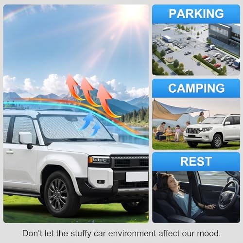 Custom Fit Windshield Sun Shade for Toyota Land Cruiser 2024-2026 - Image 6