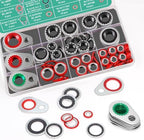 XBVV 95 PCS 12 Sizes Premium A/C Conditioning System Compressor Gasket Seal, Automotive Air Conditioning Compressor Port Seal Gasket Kit Bonded Gasket Seal Assortment Set - Image 4