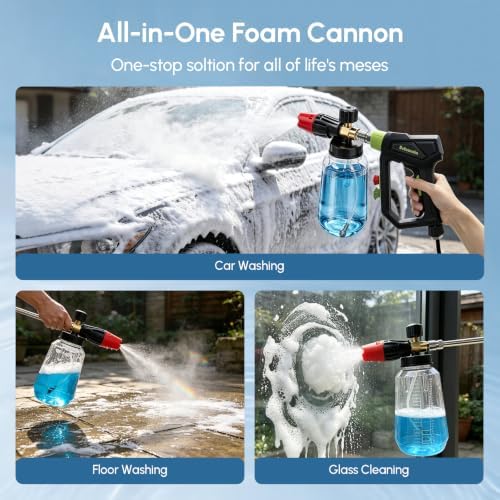 Foam Cannon for Pressure Washer, Car Wash Foam Gun with 1/4" Quick Connect - Image 7
