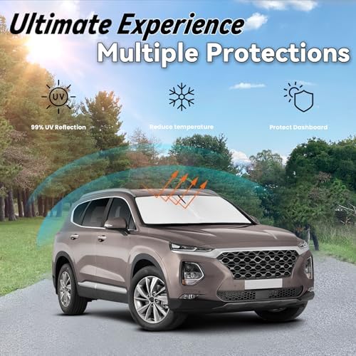 Windshield Sun Shade for Hyundai Santa Fe 2019-2023 - Image 3