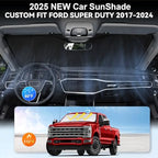 Sunshades for Ford F250 F350 2017-2026 Windshield Sun Shade Sun Visor - Image 2
