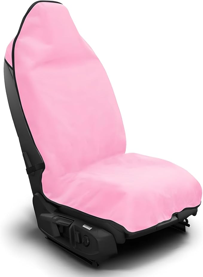 Car Towel Seat Cover, Waterproof Non-Slip Bucket Seat Protector for Running Swimming Hiking, Universal Machine Washable Front Seats Towel Protective Cover for Car SUV Truck (Pink) by Unknown