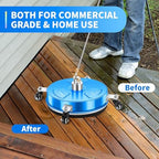LidoDola 14'' Pressure Washer Surface Cleaner Blue, Power Washer Accessory - Image 6