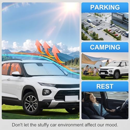 Custom Fit Windshield Sun Shade for Chevy Chevrolet Trailblazer 2021-2026 - Image 6