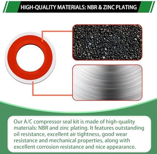 160PCS A/C Compressor Port Bonded Seal Gasket Kit, A/C Seal Washers - Image 5