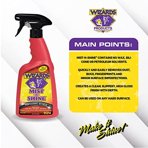 Wizards Mist-N-Shine Quick Detailer Spray - Waterless Wash - 22 oz - Image 4
