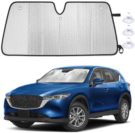 EcoNour Foldable Sun Shade Fit for Mazda CX_5 2017-2024 2025 2026 by EcoNour