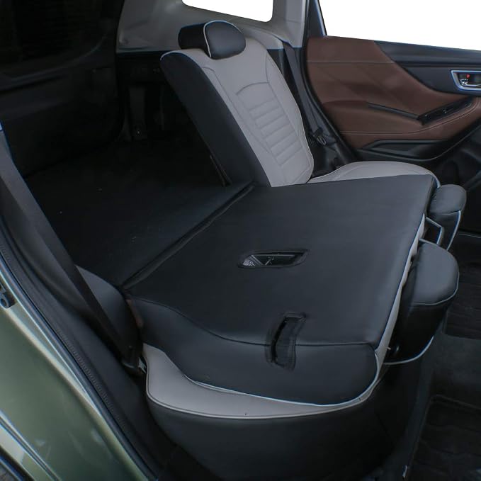 EKR Car Seat Covers for Subaru XV Crosstrek 2013-2017,Leatherette Full Set | Custom Fit for Subaru Crosstrek 2013-2017(Rear W/ NO Armrest),Factory-Like Fit,360°Protection,Faux Leather (Black/Gray) - Image 4