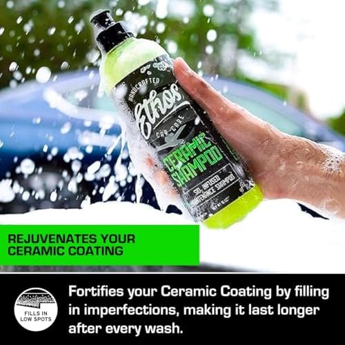 Ceramic Car Shampoo - Slick Ceramic Car Wash Soap for Coatings - pH-Balanced Car Wash Shampoo - Adds Hydrophobic Protection | Enhances Coatings, Waxes or Sealants | Incredible Shine (16oz - 2 Pack) - Image 6
