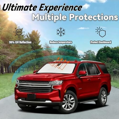 Windshield Sun Shade for Chevy Chevrolet Tahoe 2021-2025 - Image 3