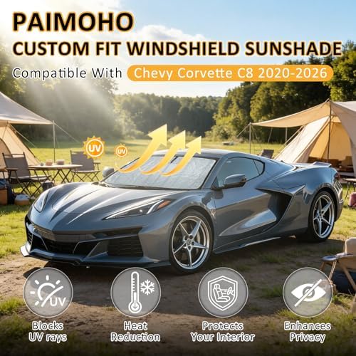 Thickened Windshield Sun Shade for Chevy Corvette C8 2020-2026 - Image 3