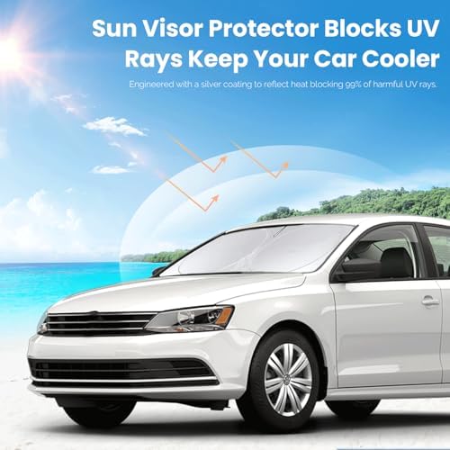 Windshield Sunshade for 2011-2017 2018 Volkswagen VW Jetta Sun Visor Shield - Image 5
