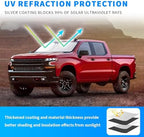 Front Windshield Sun Shade Custom Fit Compatible for Tundra 2022-present Sunshade Foldable UV Ray Reflector Sun Visor Protector Accessories Shield Cover Reflective (for Tundra 2022-present) - Image 2