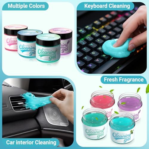 ASFSKY Car Cleaning Gel Universal Cleaning Gel Putty Dust Remover Mint - Image 3