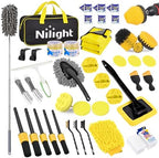 Nilight 52PCS Car Detailing Kit for Interior Exterior Car Care, Yellow by Nilight