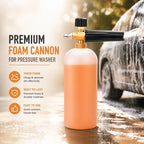 Fasmov Foam Cannon, Car Wash Pressure Washer Jet Wash 1/4" Quick Connector Adjustable Snow Foam Lance Foam Blaster, 1 Liter - Image 2