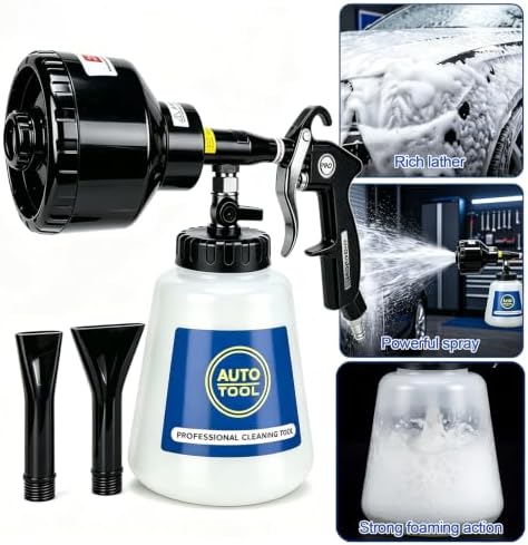 Car Wash Foam Gun,Foam Cannon Car Wash Kit,Car Cleaning Gun, Adjustable Foam Sprayer with Large Capacity Reservoir,Professional Automotive Cleaning Tool Kit for Interior & Exterior Detailing Supplies. - Image 2