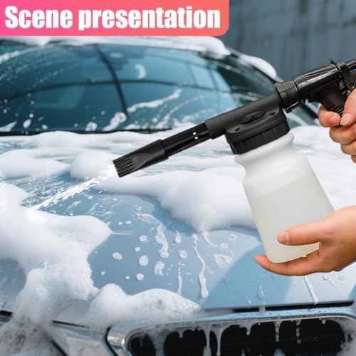 YoRise Car Wash Foam Gun, Adjustable Foam Cannon for Hose, Car Wash Sprayer with 6 Levels of Foams Concentration, Car Washing Soap Sprayer Connect to Any Garden Hose (Black) - Image 6