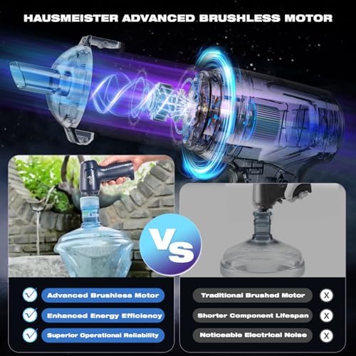 HAUSMEISTER Airflex Pro Car Vacuum Portable Cordless, 20000PA Handheld Vacuum Cleaner,Mini Vacuum Cleaner w/Type-C Fast Charge for Car, Home & Outdoor(Navy Blue) - Image 4