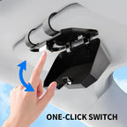 Sunglass Holder for Car Visor Clip - Universal Soft Protective Car Accessories Visor Glasses Holder, Vehicle Sunglass Organizer with Quick Release for Truck, Sedan, SUV (Black) - Image 7