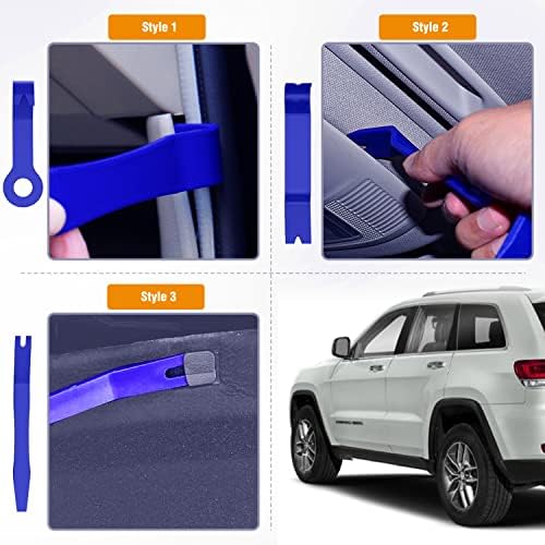 GOOACC GRC-90 Set 8PCS Auto Trim Scratch Removal Tool Car Audio Dash Panel Window Molding Fastener Remover Tool Kit-Blue - Image 6