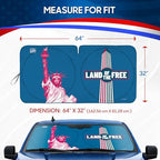 Motor Trend Statue of Liberty Washington Monument Windshield Sun Shade America 250 Pop Up Patriotic Car Sunshade Split Design Protection Heat Blocker Foldable Cover Truck SUV 4th of July Memorial Day - Image 3