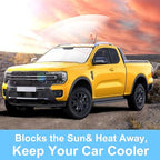 TINGLU Sun Shade for Ford Ranger 2019-2024 2025 2026 Accessories Windshield Sun Shade Window Shade UV Rays Protection Sun Visor Cover with Steering Wheel Sunshade Storage Bag - Image 5