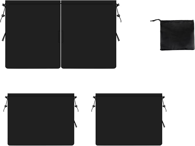 3PCS Car Window Shades Kit, UV Protection Privacy Sunshade Covers, Removable Divider Curtains & Side Window Shades, Universal Car Interior Accessories for Sleeping Traveling Camping - Image 2