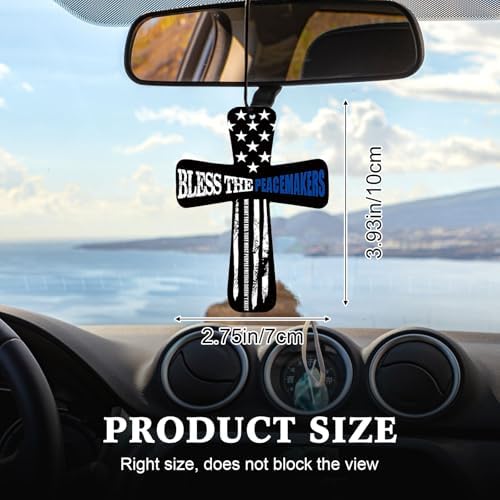 Fumete 24 Pcs Christian Gift for Police Officer Cross Car Air Freshener - Image 2