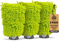 Chemical Guys, Chenille Scratch-Free Microfiber Wash Mitt, Lime Green, 3 Pk by ChemicalGuys