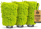 Chemical Guys, Chenille Scratch-Free Microfiber Wash Mitt, Lime Green, 3 Pk by ChemicalGuys