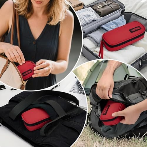 apollo walker Insulin Cooler Travel Case with Ice Packs and Insulation | TSA Approved Includes 2 x 90g ice packs for 9-hour cooling insulin pens & syringes for Diabetics to Carry (Red) - Image 6