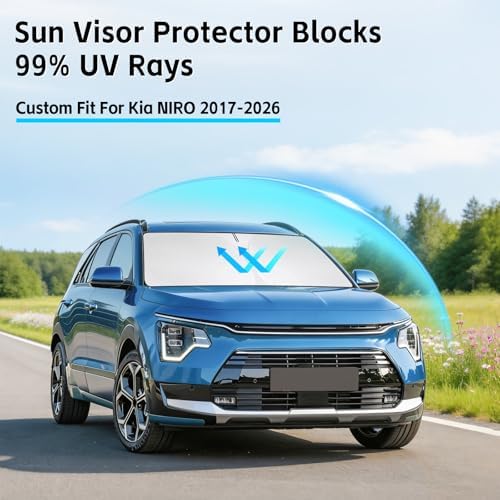 Windshield Sun Shade for Kia NIRO 2017-2026 Sunshade - Image 2
