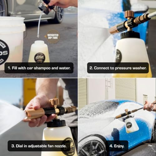 Ethos Foam Cannon Pro V2 for Pressure Washer – Adjustable Car Foam Sprayer with with 1/4” Quick Connector – Heavy Duty Foam Cannon for Gas and Electric Pressure Washers - Image 6