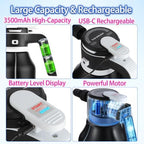 Electric Foam Sprayer for Car Wash, 2L Rechargeable Battery-Powered Foam Cannon with 3500mAh Large Capacity Battery & Battery Level Display, Type-C Charging with English Manual - Image 3