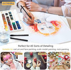PANDAFLY Miniature Paint Brushes Drybrush Set, 12 Sizes - Image 3