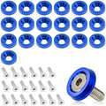 smilfuy 20PCS Aluminum Bumper Fender Washer Stainless Steel Bolts, Blue by smilfuy