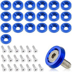 smilfuy 20PCS Aluminum Bumper Fender Washer Stainless Steel Bolts, Blue by smilfuy